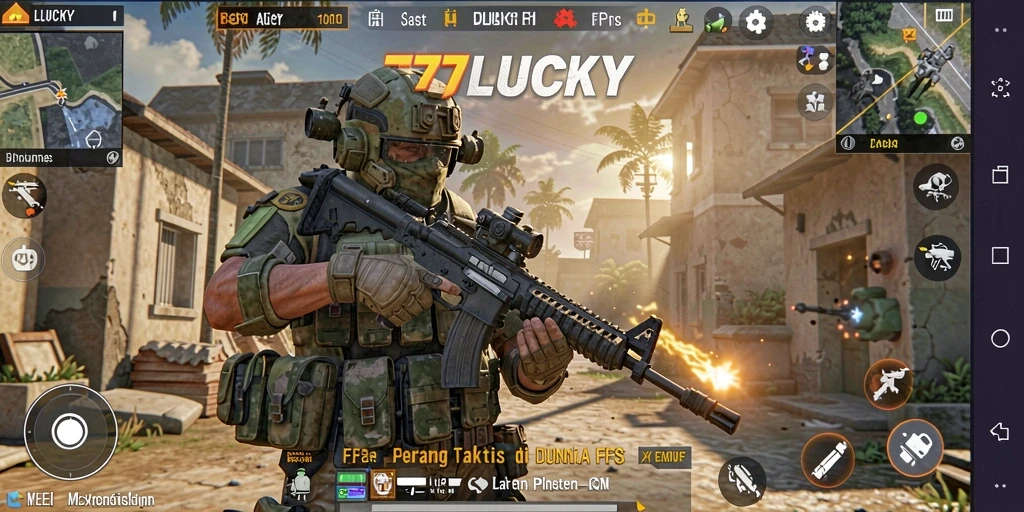 Gameplay menegangkan dari 777LUCKY dalam pertempuran FPS singkat.