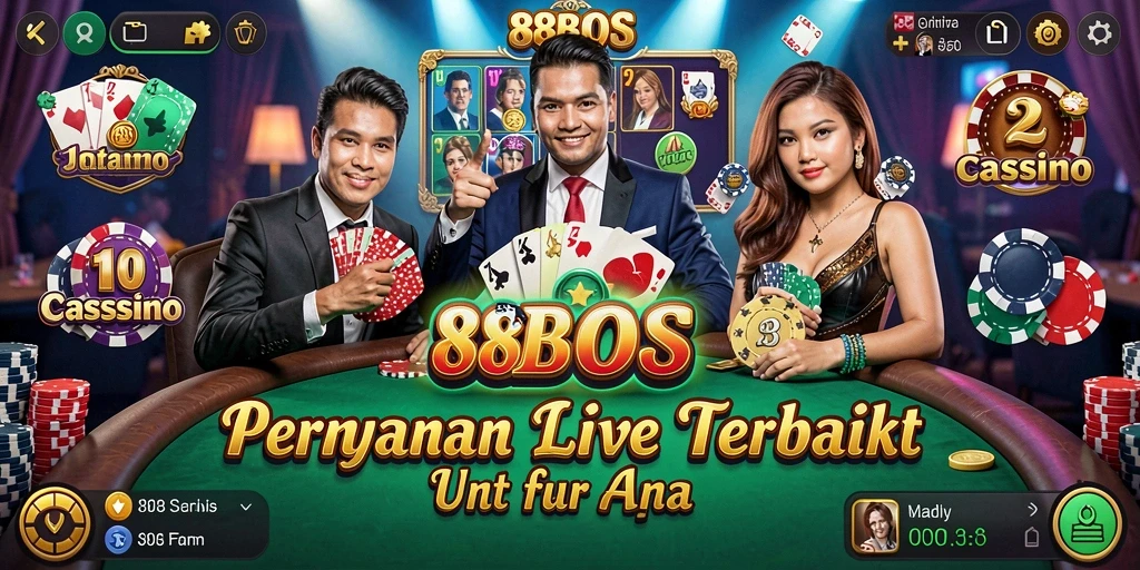 Tampilan gameplay Live Casino yang menarik di 88BOS.