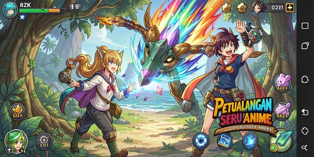 Tampilan gameplay 8ZK yang menarik dan penuh warna.