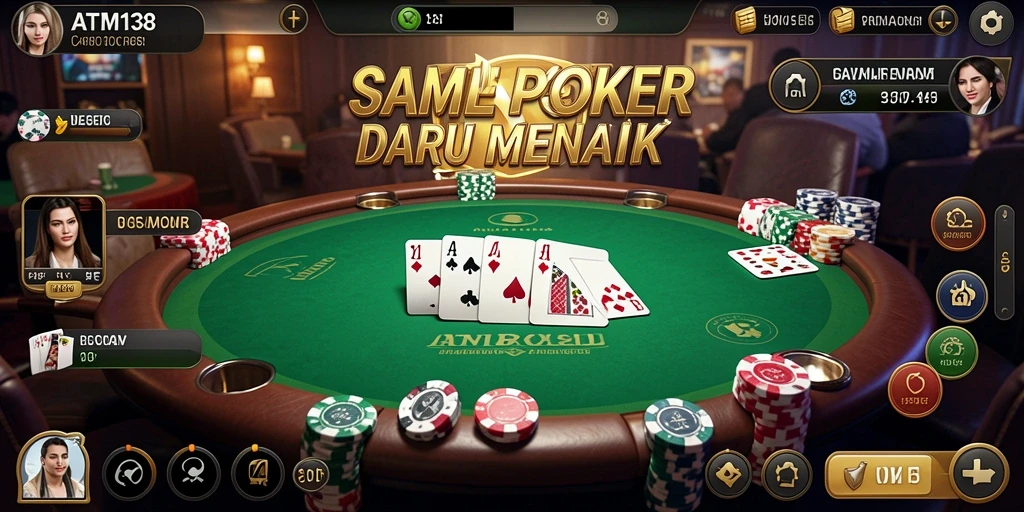 Tampilan permainan poker yang seru dan menarik di ATM138.
