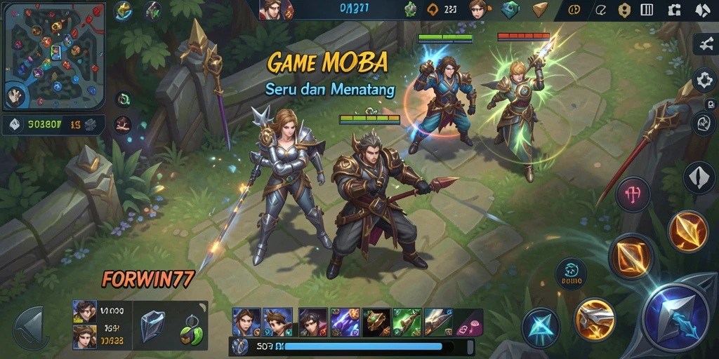 Tampilan gameplay seru di FORWIN77 dengan grafik menawan.