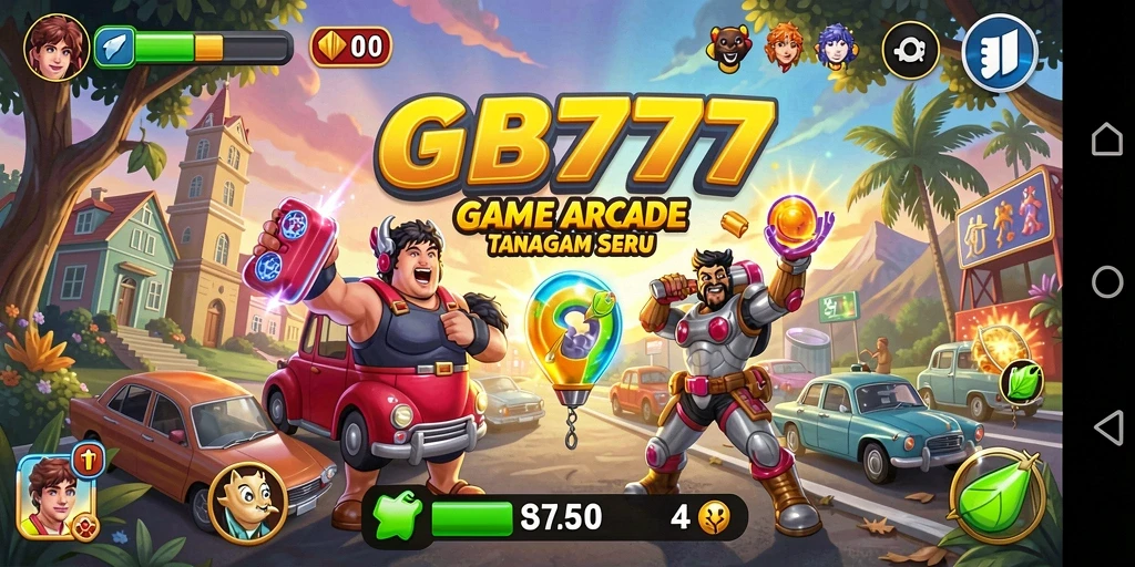 Screenshot utama GB777 menampilkan gameplay Arcade yang seru dan penuh tantangan.