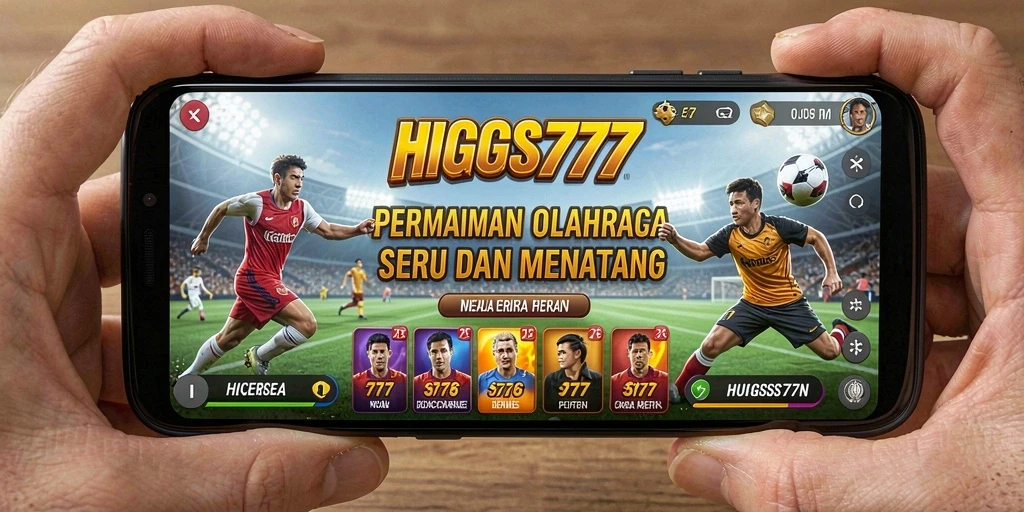 Screenshot menampilkan aksi seru dalam permainan olahraga HIGGS777.