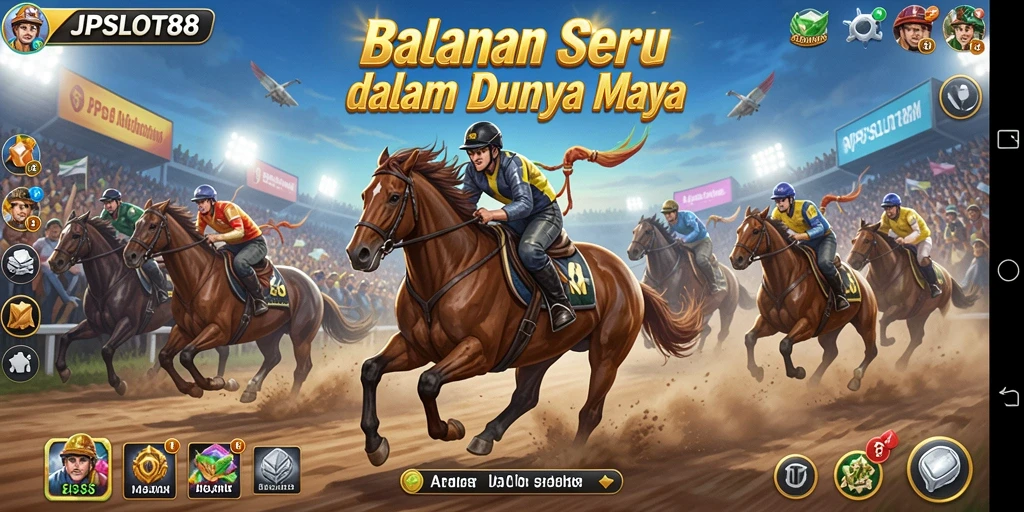 Tampilan gameplay JPSLOT88 yang penuh aksi dalam balapan seru.
