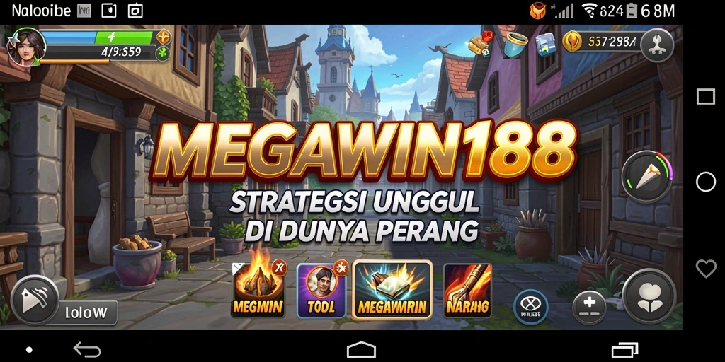 Screenshot gameplay MEGAWIN188 menunjukkan pertempuran strategis yang intens.