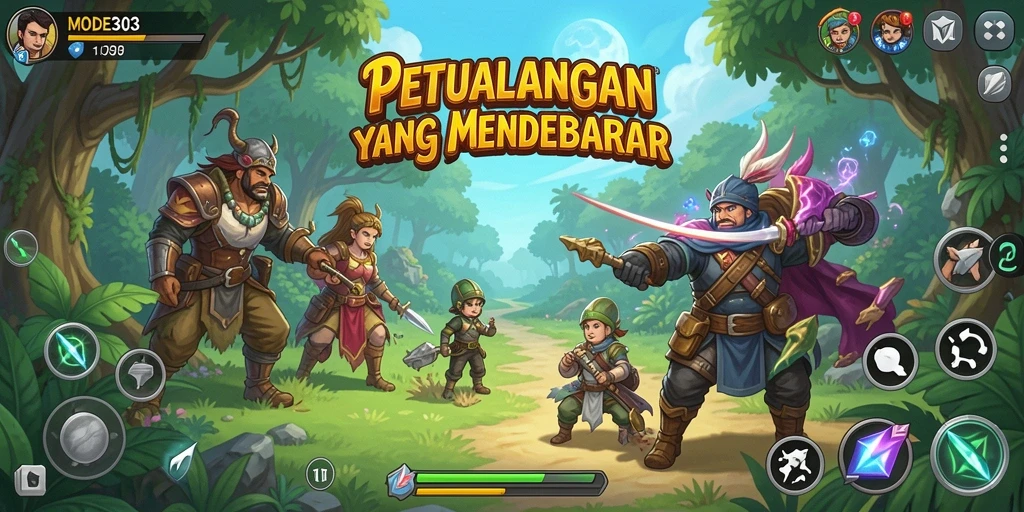 Tampilan gameplay MODE303 dengan petualangan yang seru dan grafis menakjubkan.
