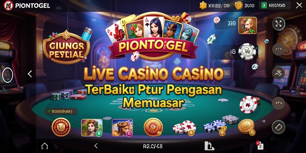 Tampilan menarik gameplay Live Casino PIONTOGEL dengan dealer langsung.