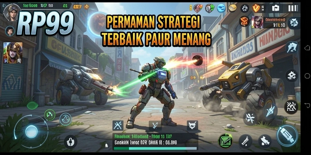 Tampilan gameplay RP99 yang menegangkan dalam strategi pertempuran.