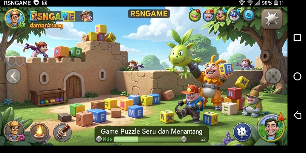 Tampilan gameplay Puzzle yang menantang dan menarik.