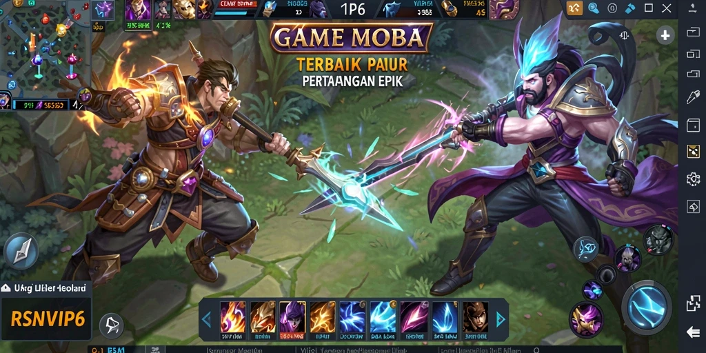Screenshot gameplay RSNVIP6 menampilkan aksi pertarungan mendebarkan.