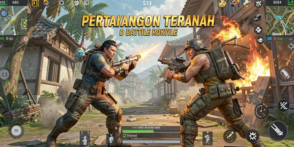 Tangkapan layar utama S13 menampilkan aksi intens di medan pertempuran.