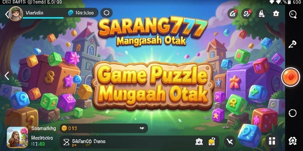Screenshot utama SARANG777 yang menunjukkan gameplay Puzzle yang mendebarkan.
