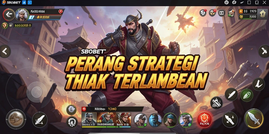 Tangkapan layar SBOBET menampilkan pertempuran taktis intens dalam permainan Tower Defense.